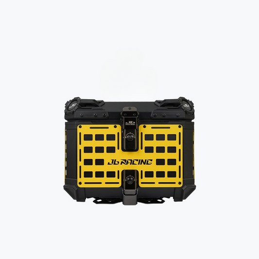 JB Racing Top Box 45L Yellow Fence V1.0 Premium Black With Backrest Pad (TOP25302)