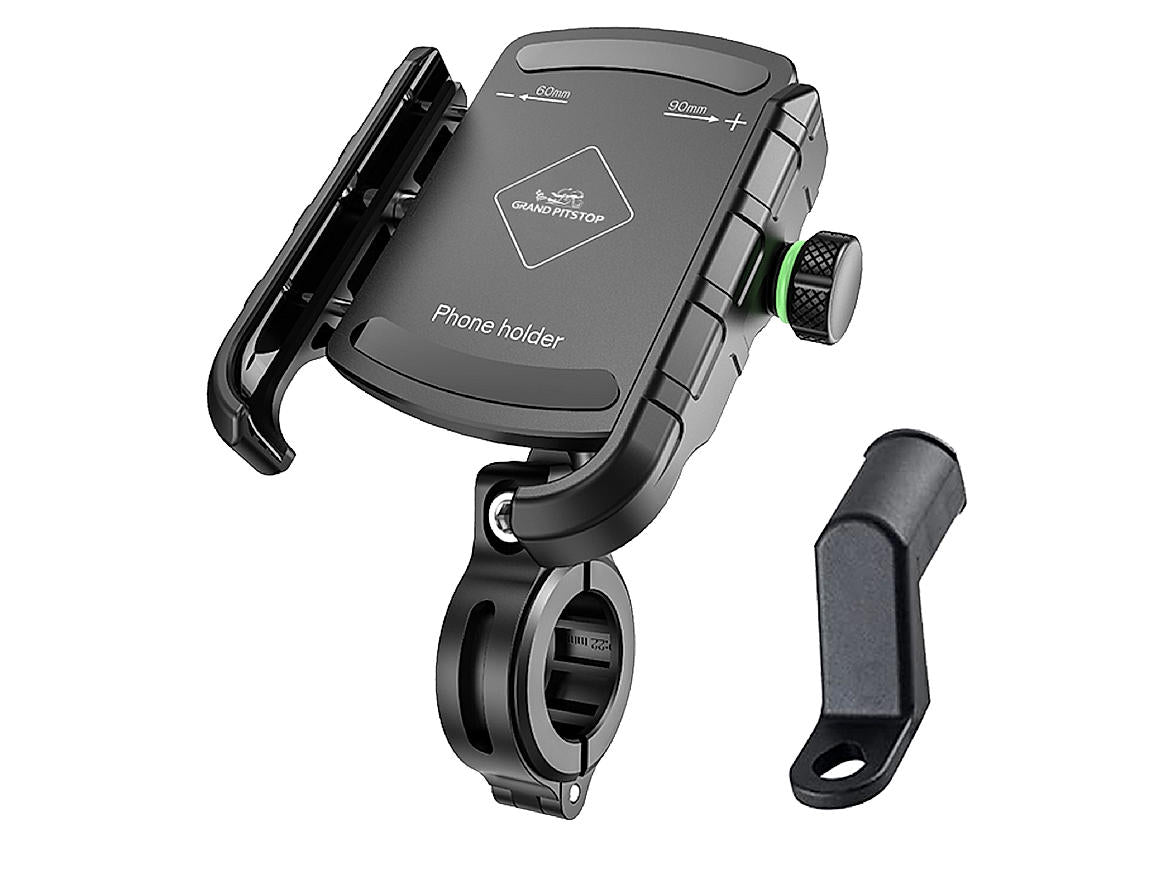 Jaw Grip Aluminium Mobile Holder - Black - Grandpitstop JGALWCMobH - Riders Junction