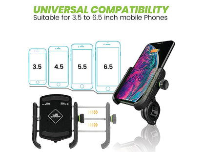 Jaw Grip Aluminium Mobile Holder - Black - Grandpitstop JGALWCMobH - Riders Junction