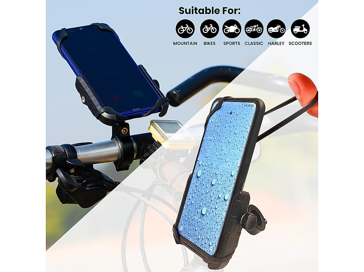 Jaw Grip Aluminium Mobile Holder - Black - Grandpitstop JGALWCMobH - Riders Junction