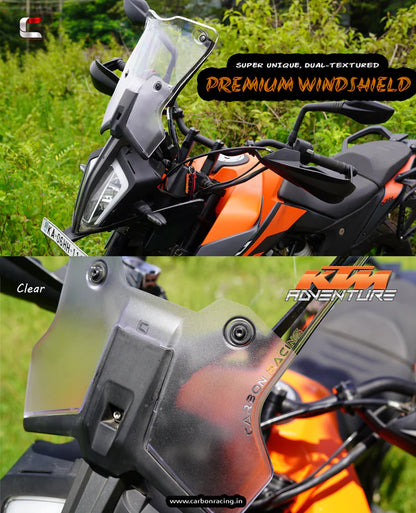 KTM 390 Adventure Touring Clear Windshield (Full Set) - Carbon Racing