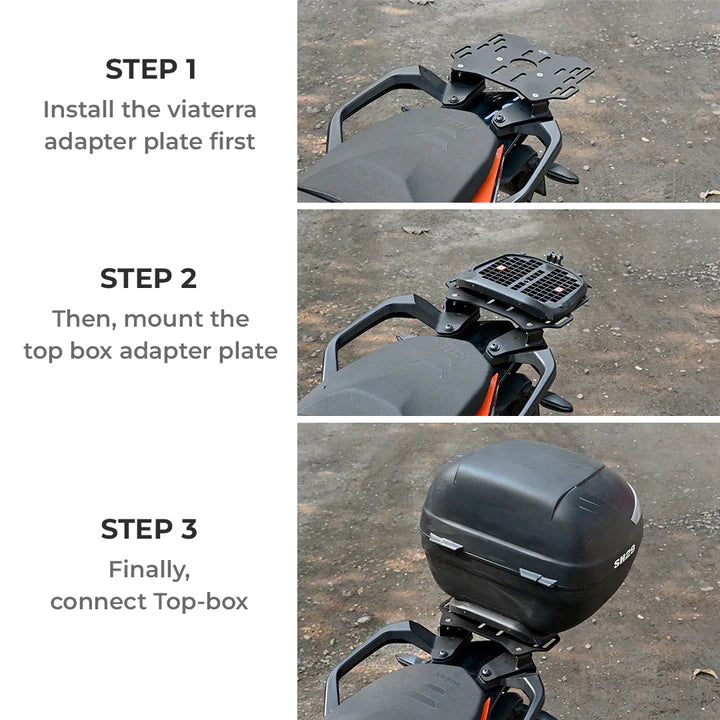 KTM Adventure 250/390 Top Box Adapter Plate - ViaTerra