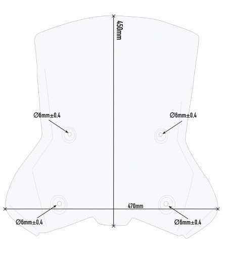 Transparent Windscreen for KTM 390 Adventure GIVI 7710DT with Italian Mount