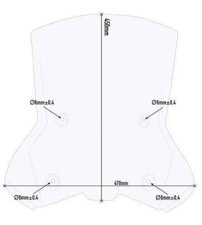 Transparent Windscreen for KTM 390 Adventure GIVI 7710DT with Italian Mount