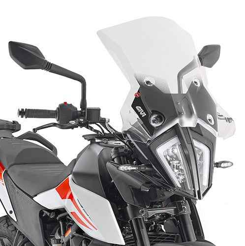 Transparent Windscreen for KTM 390 Adventure GIVI 7710DT with Italian Mount