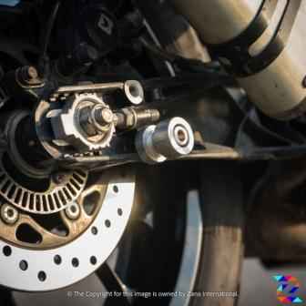 KTM Adventure 390 Rear Paddock Spools with Swing Arm Protector - ZANA-ZI-8026