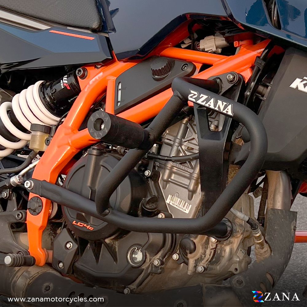 Crash Guard with Slider Black - KTM Duke 390 - Gen 3 - ZI-8408 - Riders Junction