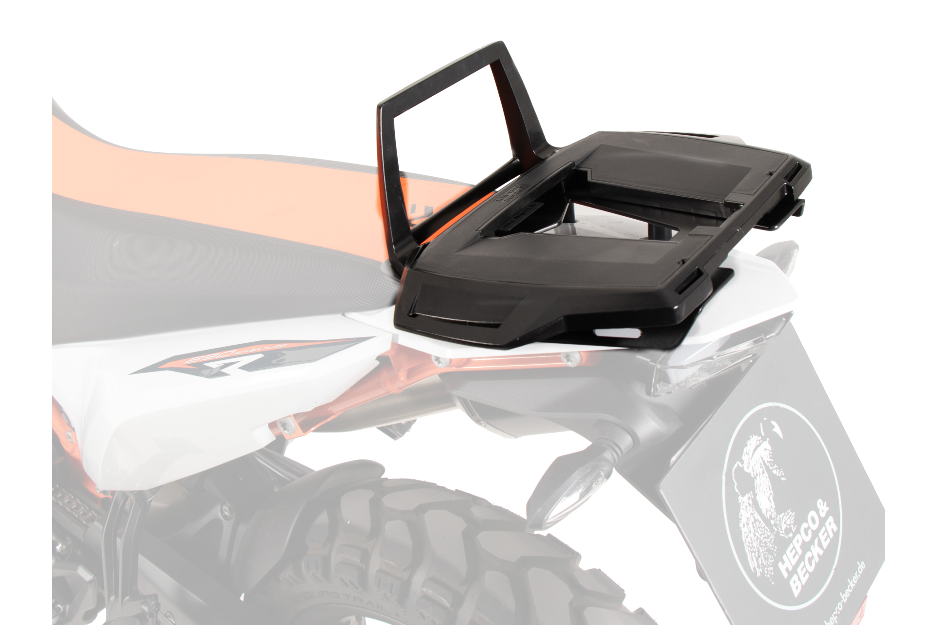 KTM 790 Adventure Topcase Carrier - Alu Rack Combination with Original Rear Rack - Hepco Becker - 6557660 01 01