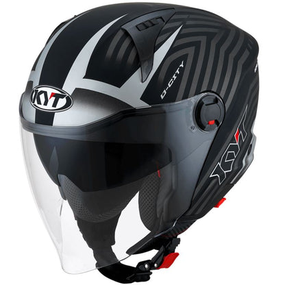 KYT City - D-City Lucent Matt Black/silver - Helmet
