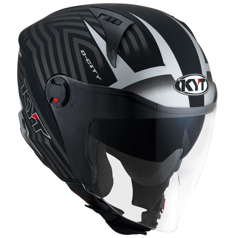 KYT City - D-City Lucent Matt Black/silver - Helmet