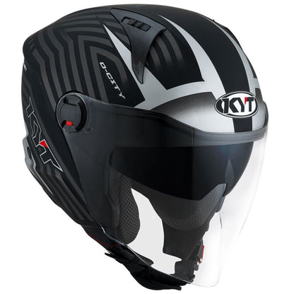 KYT City - D-City Lucent Matt Black/silver - Helmet