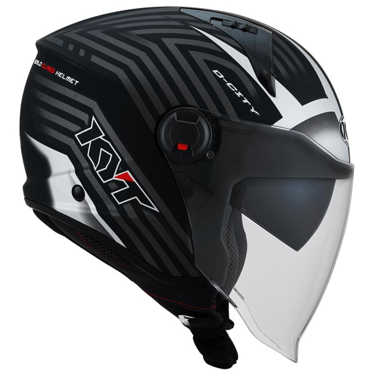 KYT City - D-City Lucent Matt Black/silver - Helmet