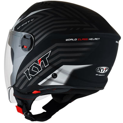 KYT City - D-City Lucent Matt Black-silver - Helmet