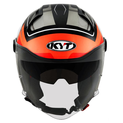 KYT City - D-City Overtech Black Orange Fluo - Helmet
