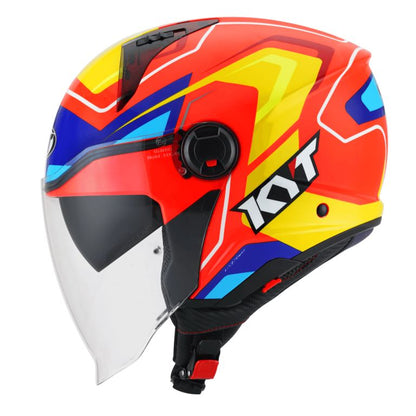 KYT City - D-City Overtech Orange Fluo Yellow - Helmet