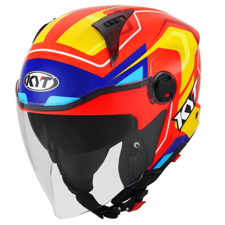 KYT City - D-City Overtech Orange Fluo Yellow - Helmet