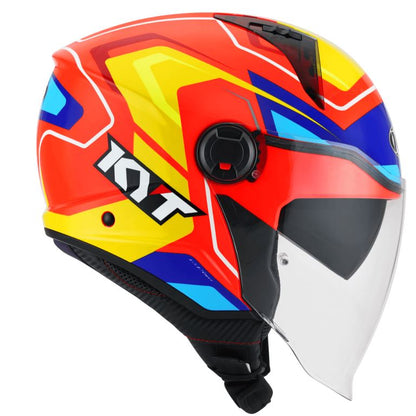 KYT City - D-City Overtech Orange Fluo Yellow - Helmet
