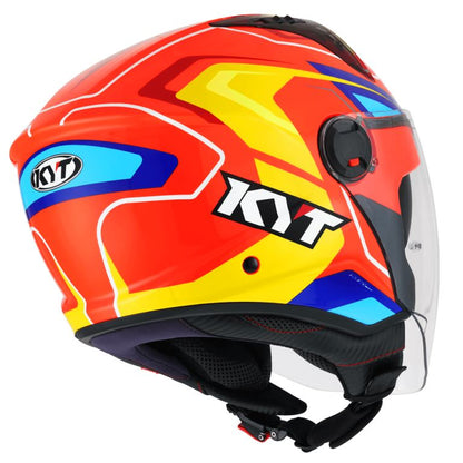 KYT City - D-City Overtech Orange Fluo Yellow - Helmet