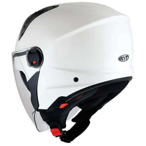 KYT City – D-CITY Open Helmet Plain Gloss White – Helmet