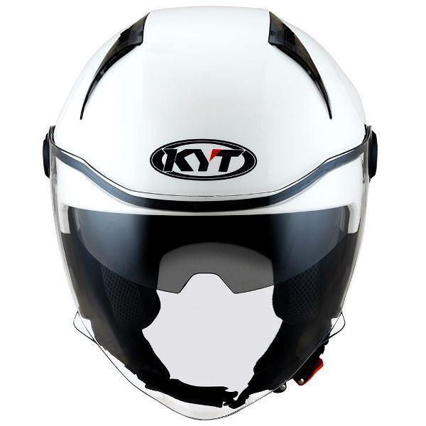 KYT City – D-CITY Open Helmet Plain Gloss White – Helmet