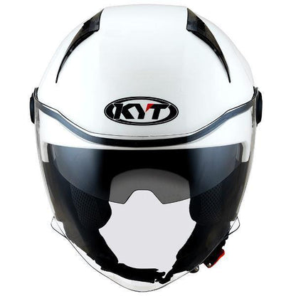 KYT City – D-CITY Open Helmet Plain Gloss White – Helmet