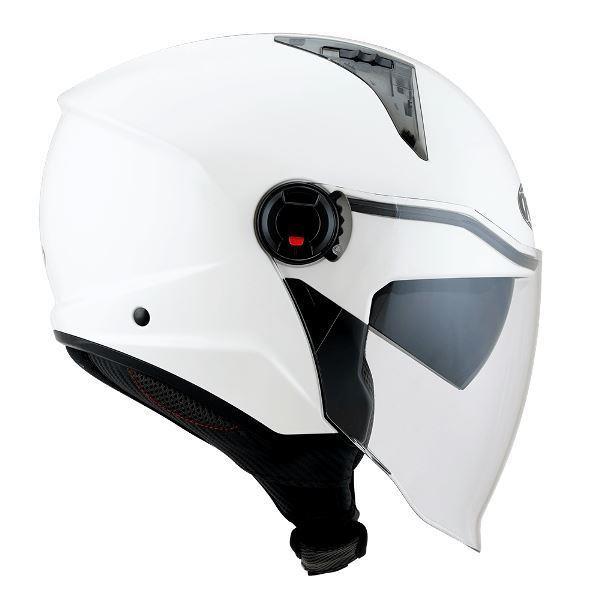 KYT City – D-CITY Open Helmet Plain Gloss White – Helmet