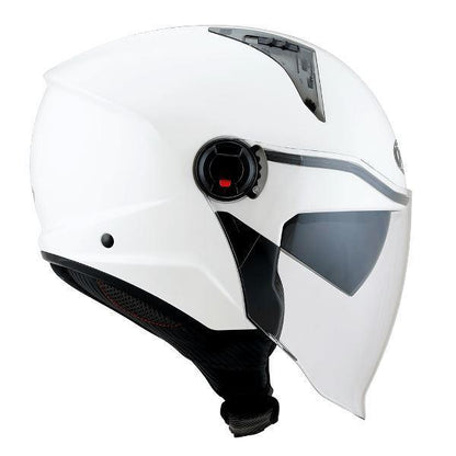 KYT City – D-CITY Open Helmet Plain Gloss White – Helmet
