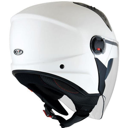 KYT City – D-CITY Open Helmet Plain Gloss White – Helmet
