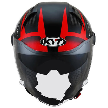 KYT D-CITY Lucent Matt Helmets Black / Red