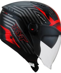 KYT D-CITY Lucent Matt Helmets Black / Red