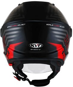 KYT D-CITY Lucent Matt Helmets Black / Red