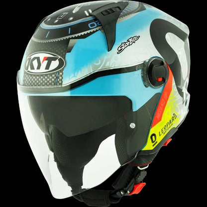 KYT D City Foggia Misano 2022 Replica Gloss Open Face Helmet-Blue