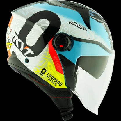 KYT D City Foggia Misano 2022 Replica Gloss Open Face Helmet-Blue