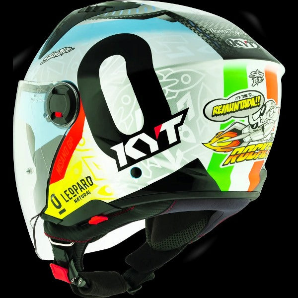 KYT D City Foggia Misano 2022 Replica Gloss Open Face Helmet-Blue