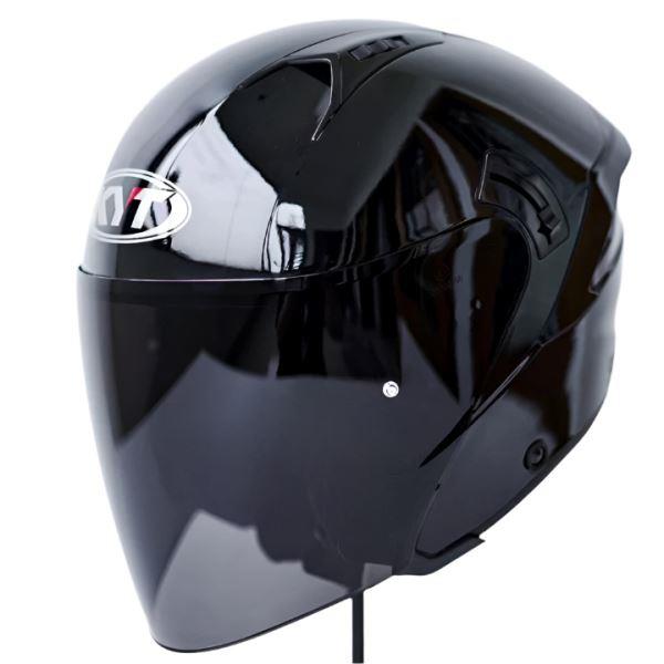 KYT NFJ Plain Gloss Black-Helmet