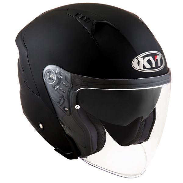 KYT NFJ Plain Gloss Black-Helmet