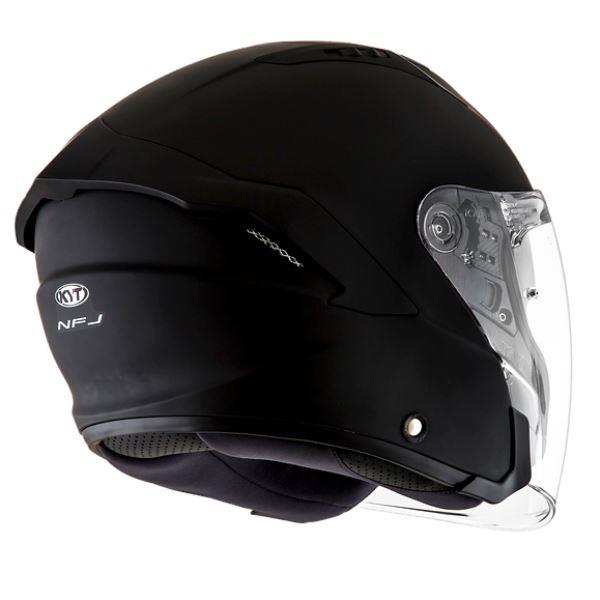 KYT NFJ Plain Gloss Black-Helmet