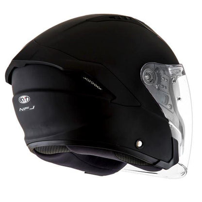 KYT NFJ Plain Gloss Black-Helmet