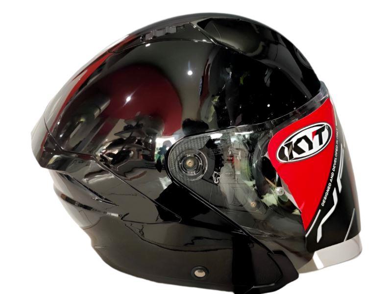 KYT NFJ Plain Gloss Black-Helmet