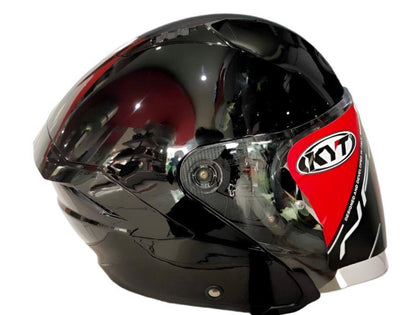 KYT NFJ Plain Gloss Black-Helmet