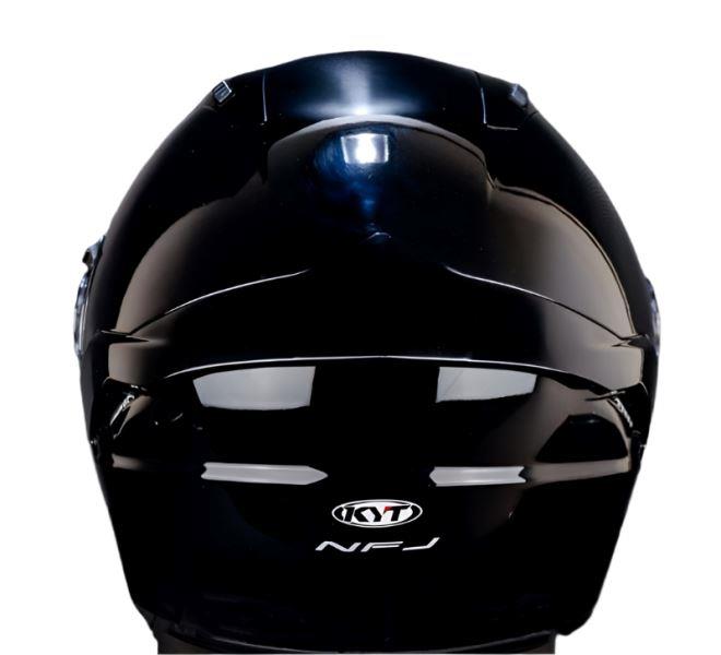 KYT NFJ Plain Gloss Black-Helmet