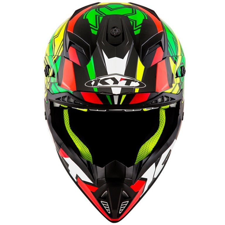 KYT Off Road - Jumpshot Black/Green Fluo - Off Road Helmet