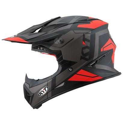 KYT Off Road - Jumpshot Matt Black/Red Fluo- Off Road Helmet