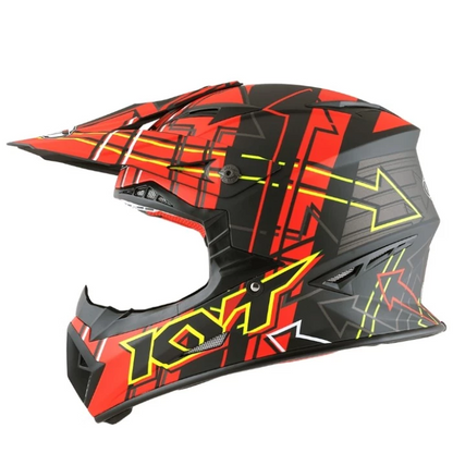 KYT Off Road - Jumpshot Matt Black-Red - Off Road Helmet