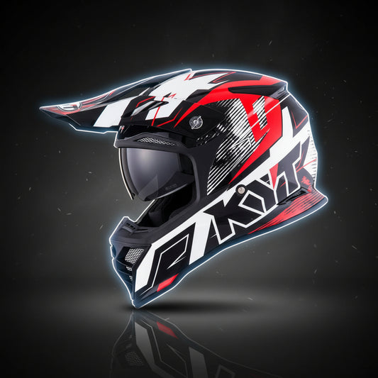 KYT Off Road - Skyhawk Digger White/Red - Off Road Helmet