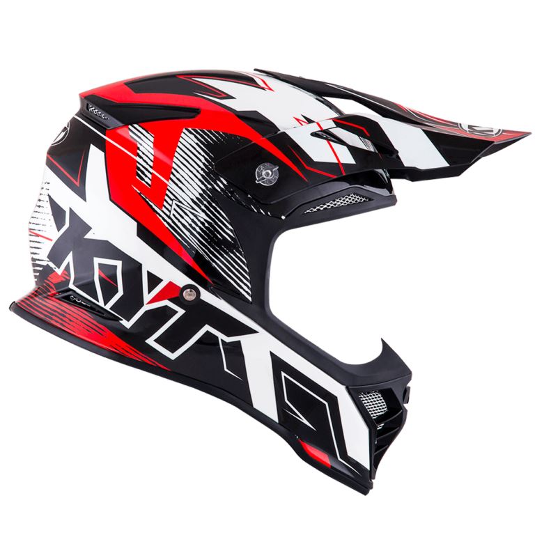 KYT Off Road - Skyhawk Digger White/Red - Off Road Helmet