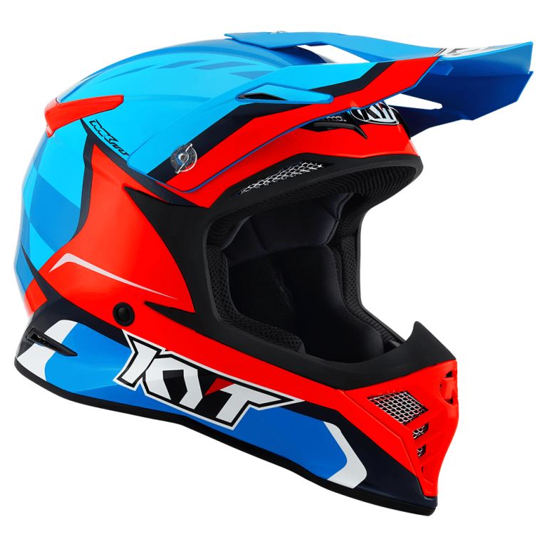KYT Off Road - Skyhawk Glowing Blue-orange Fluo - Off Road Helmet