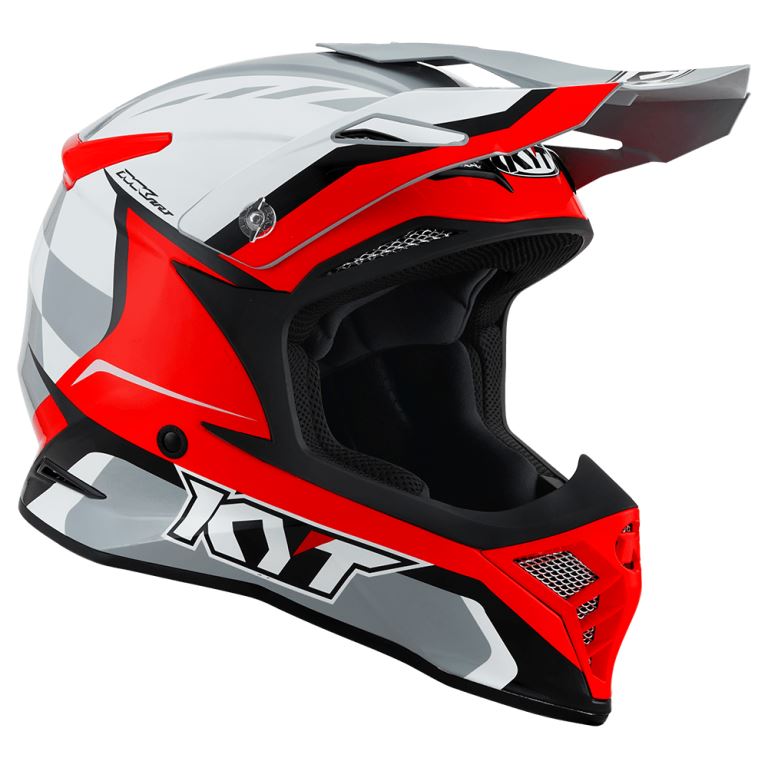 KYT Off Road - Skyhawk Glowing White/Red - Off Road Helmet