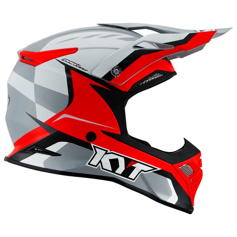 KYT Off Road - Skyhawk Glowing White/Red - Off Road Helmet