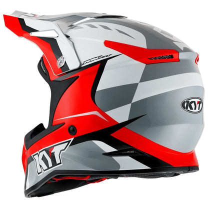 KYT Off Road - Skyhawk Glowing White/Red - Off Road Helmet